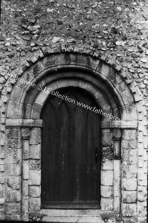 ST ANDREWS C.1300 CHANCEL 1370 TOWER 1460 (THATCHED ROOF OF NAVE & AISLE) S.W.DOOR